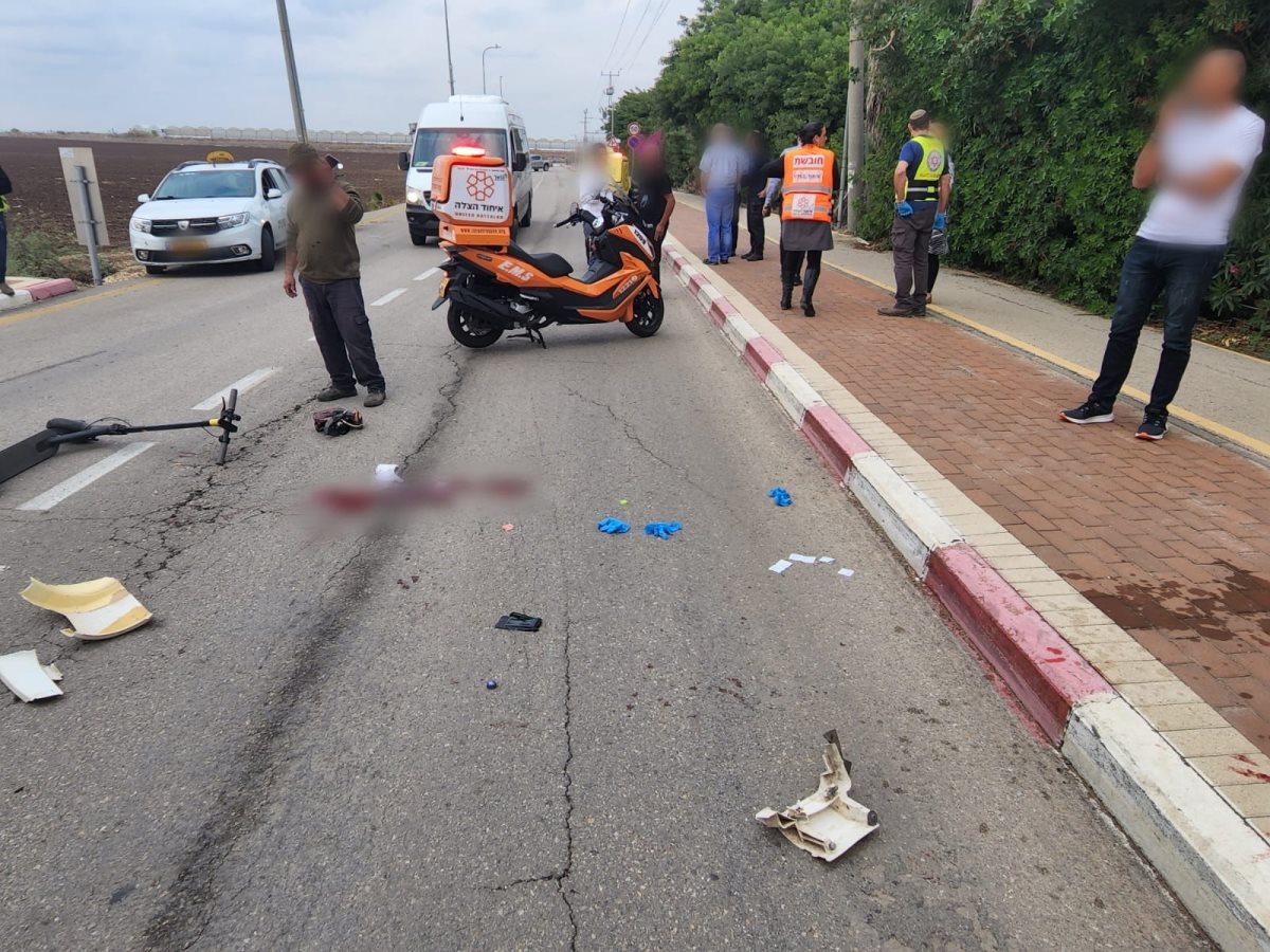 צילום מזירת התאונה איחוד הצלה