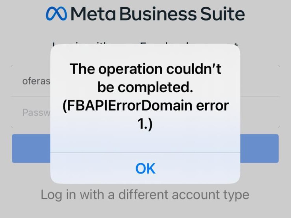 תקלה בפייסבוק