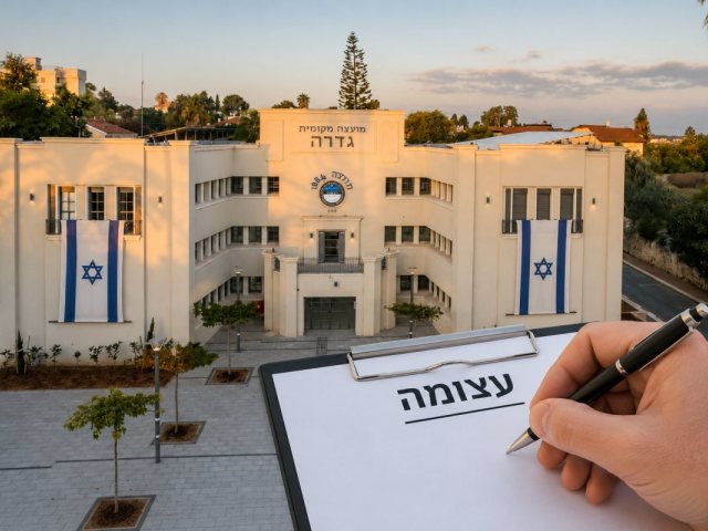 אילוסטרציה עצומה מועצה מקומית גדרה